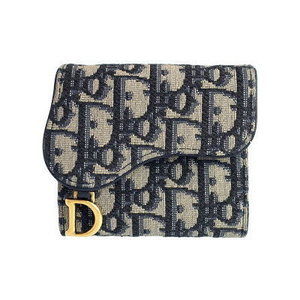 Christian Dior Oblique Saddle Lotus Wallet Tri